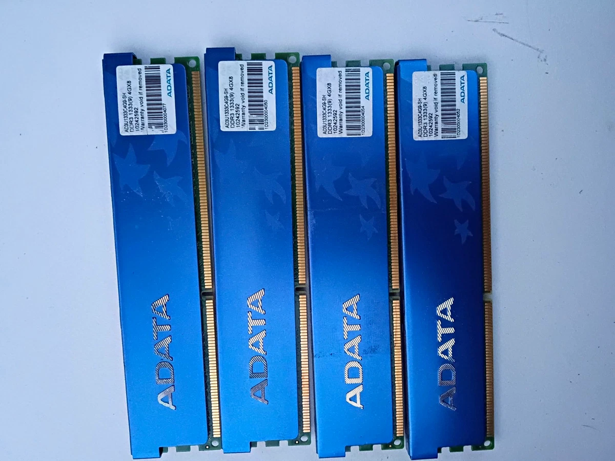 ADATA国産製DDR3 4GB×2＝8GB 1.5V仕様同一ロット品 ADATA 4GB Computer DDR3 SDRAM for sale | eBay