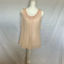 Halogen Pink 100% Silk Tank Top Camisole NWT coquette fairycore peasant garden