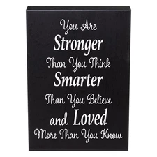 Inspirational Wood Sign: You Are Stronger Than You Think