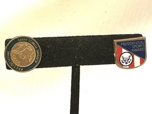 2 Presidential Fitness Pins, Sports Award & Academic Fitness Award