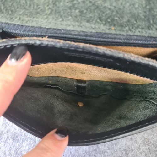 I Medici Firenze Cross Body Saddle Bag 100% Genuine Thick Leather Made In Italy - Foto 13 di 17