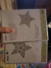 Stampin Up Bright  Beautiful 1  2 Rubber Stamp Set Stamps Snowflake Stars