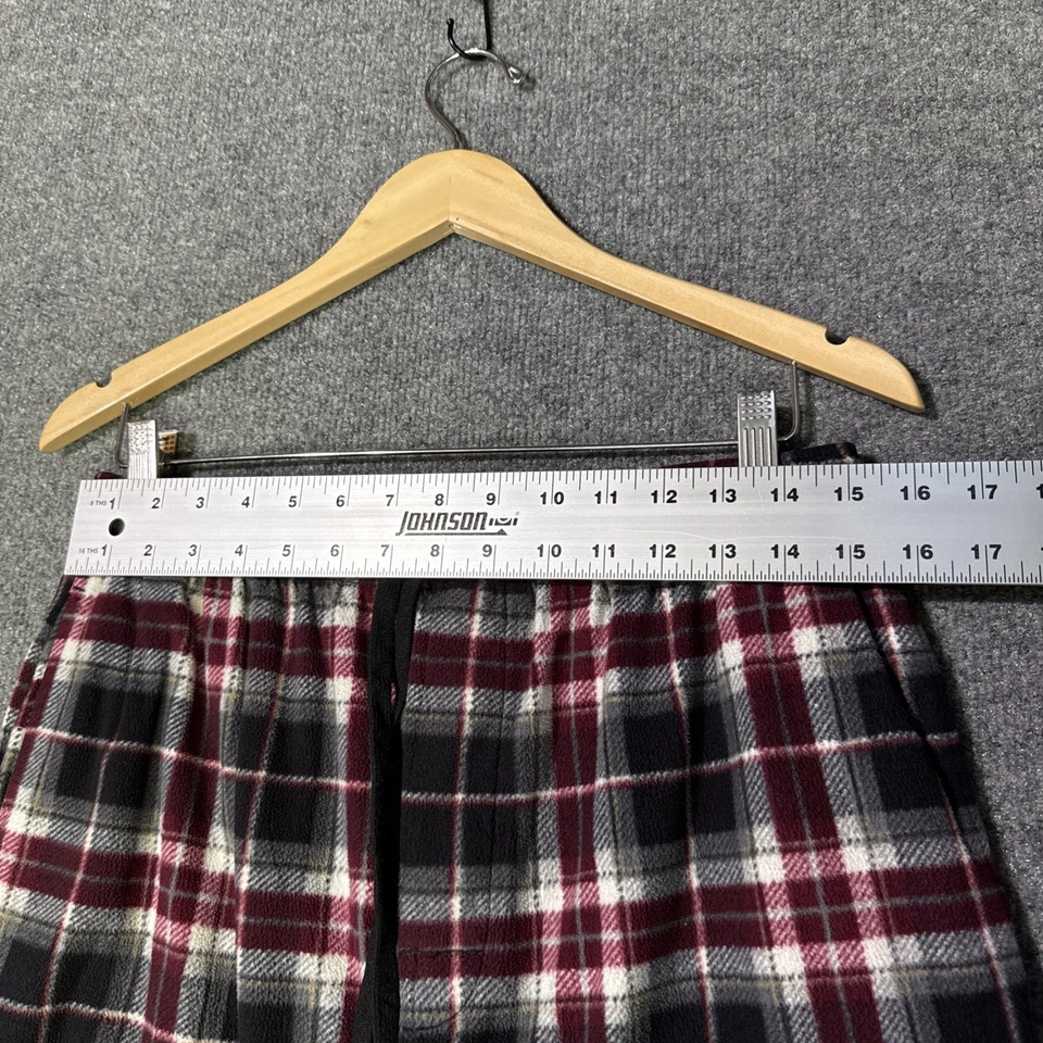 Pantalones de pij a cuadros IZOD para hombre talla grande ROJOS con cordones y bolsillos Foto 3 de 4