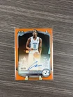 2025-26 Bowman Chrome Basketball Caleb Wilson Rookie Orange  Auto /25 UNC CPA-CL