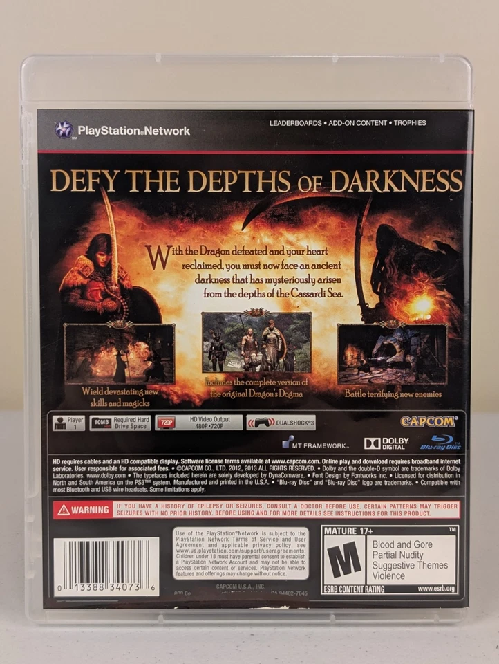 Dragon's Dogma: Dark Arisen (PlayStation 3 PS3)➡️No Manual- Tested & Working 🎮 - Image 2 of 4