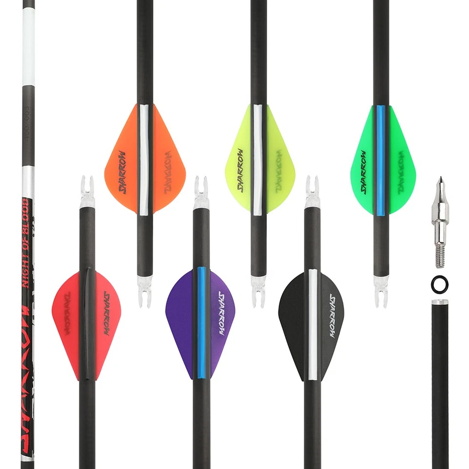 31" Pure Carbon Arrows Night Glow SP300-600 Recurve Compound Bow Hunting Target - Image 3 of 4