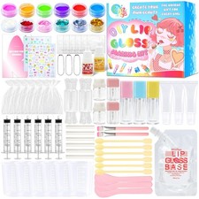 WhizToys DIY Lip Gloss Making Kit,Make Your Own Lip Glosses Set,10-12 Teen Gi...