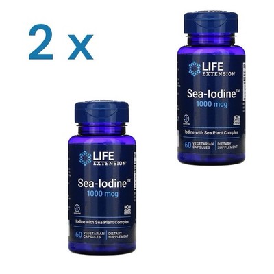 Life Extension Sea Iodine 1000mcg - 2 x 60 Kapseln - total 120 Kapseln