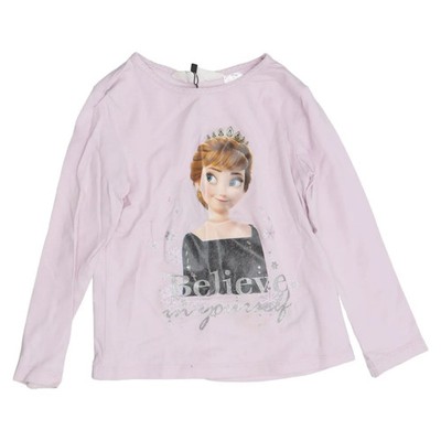 H&M, Langarmshirt, Größe: 92, Pink, Baumwolle/Elasthan, Print, Mädchen #MeD