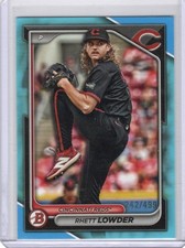 242/499 Rhett Lowder Topps 2024 Bowman Draft Sky Blue Rookie BD-23 Reds