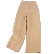 Fendi Pants 2023 Wide Long Wool Silk Bottoms Womens 40 (M) Beige Used MOLO-0