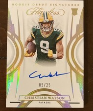 2022 PANINI FLAWLESS CHRISTIAN WATSON RC DEBUT SIGNATURES 09/25 #RDS-CW