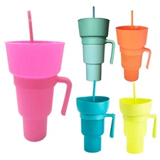 Stadium Tumbler Popcorn Cup Snack Cup Multifunctional Cup Brand New 1000ml 