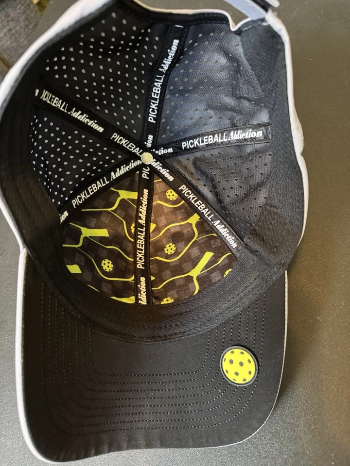 Gorra Pickleball gris/amarilla “PICKLEBALL Addiction” EE. UU. Foto 2 de 4