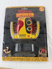 Wilson Sports- AM/FM Stereo Radio With Flasher Splash/ Dust Resistant Vintage