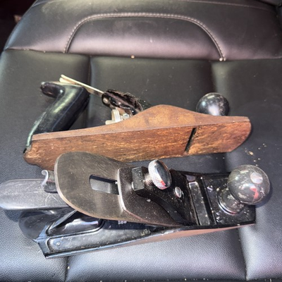 #ad 2 Vintage STANLEY Bailey No. 4 Smooth Bottom Hand Plane Wood Handle $75.00