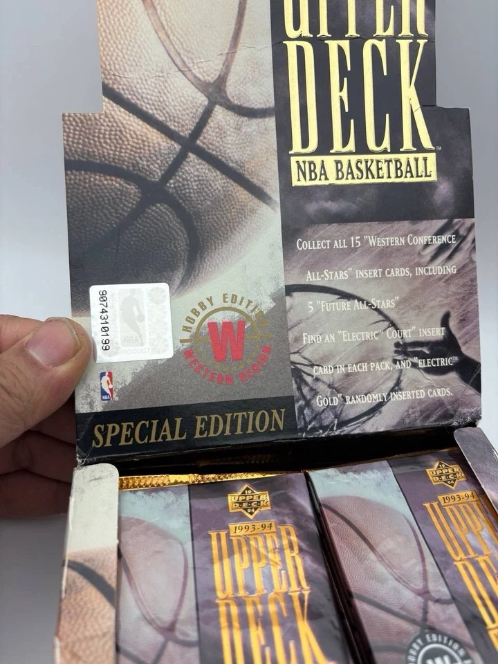 Caja de baloncesto UD edición especial región occidental 1993-94 abierta 32 paquetes Foto 2 de 4