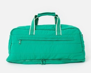 Oliver Bonas Layla Green Quilted Weekend/Gym Bag