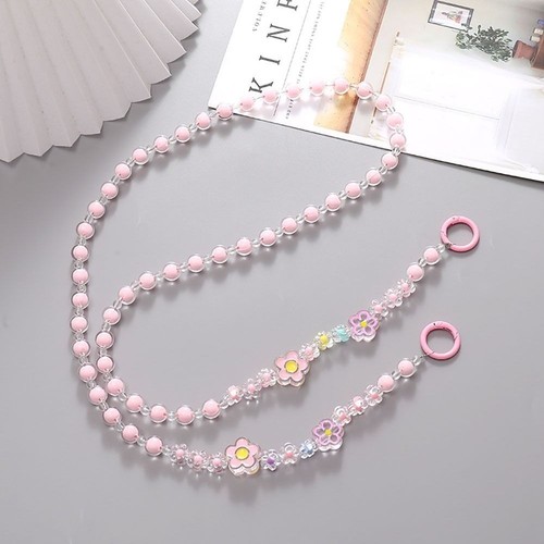 Universal Flower Phone Strap Cute Flower Bead Phone Anti Loss Lanyard Bag - Photo 5 sur 27