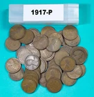 1917-P Lincoln Wheat Cent Penny 50 Coin rolls Circulated coins roll