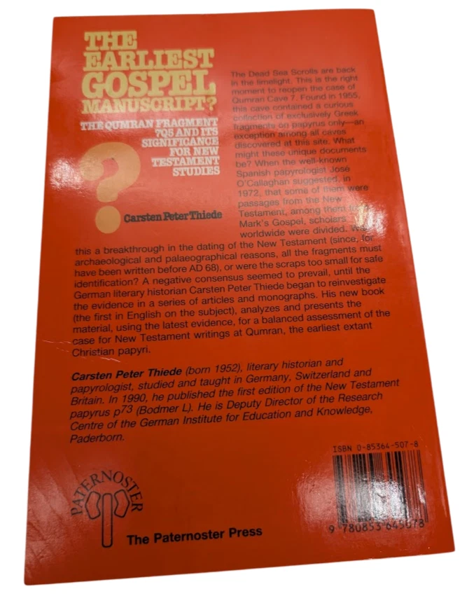 The Earliest Gospel Manuscript? Qumran Fragment 7QS and Its Significance for New - Image 2 of 4