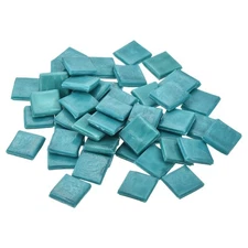 100pcs Mosaic Tiles, Micro Glass Tiny Mini Mosaic Tile DIY Deep Mint Green