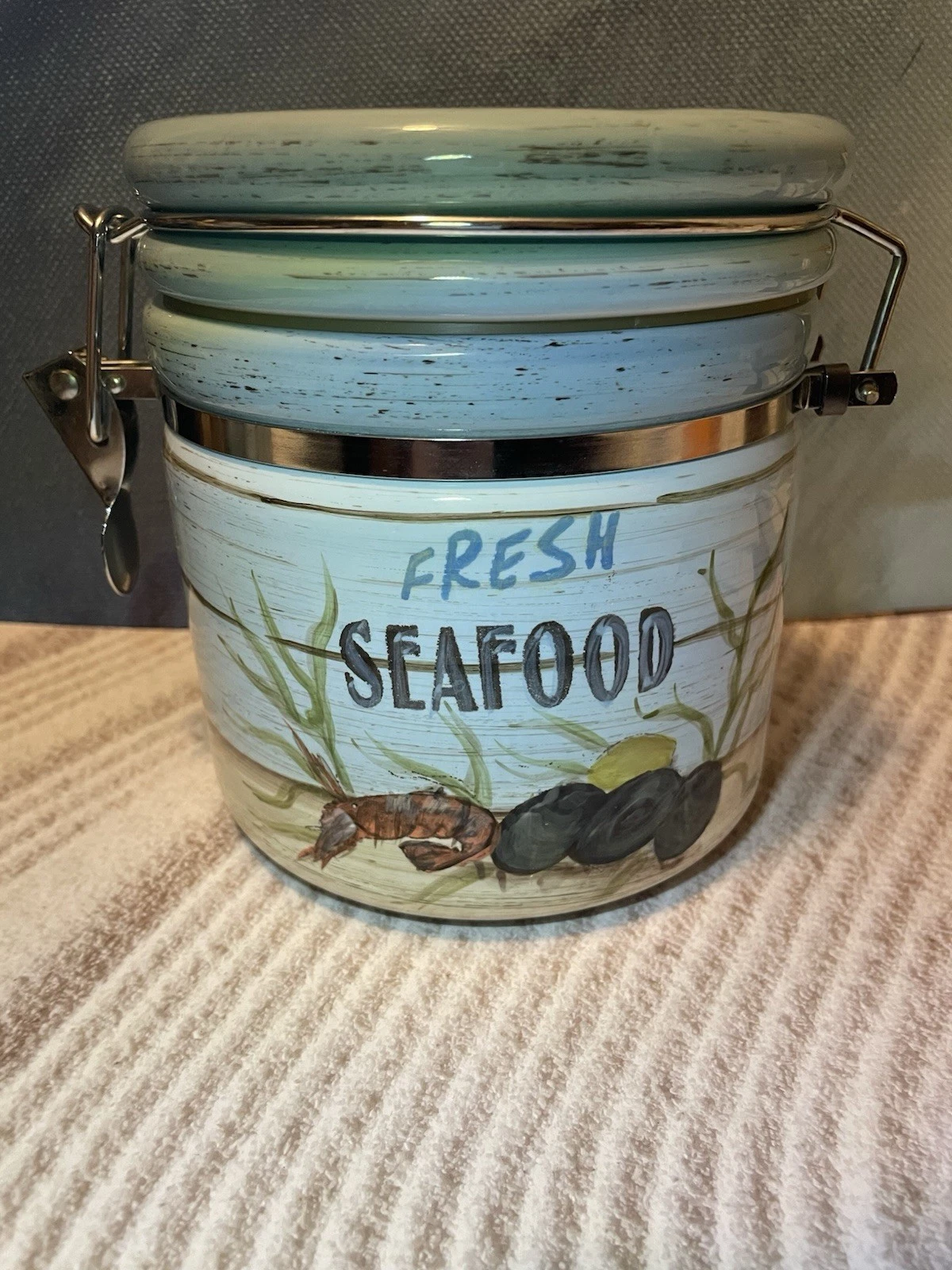 Certified Int’l Fisherman’s Catch Kate McRostie Fresh Seafood Canister Coastal