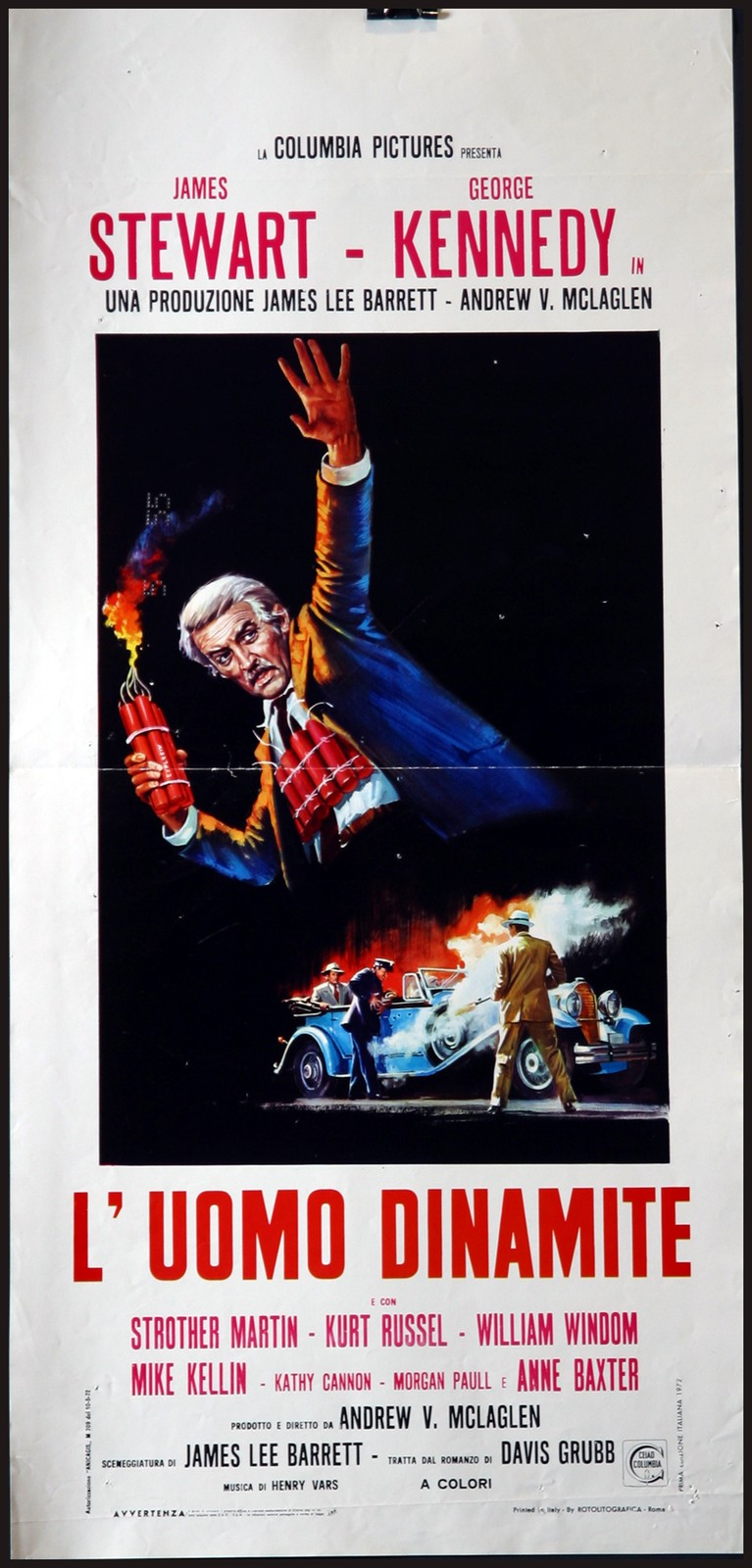 Locandina originale film L'uomo dinamite (1971) - Regia di Andrew V. McLaglen