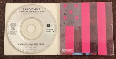 MADONNA - EXPRESS YOURSELF - 3  Remixed CD SINGLE France WE731 - SIRE 1989 