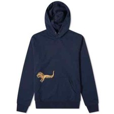 COACH MEN'S DARK BLUE HOODIE RAISED LOGO REXY 3850  . Sz LARGE