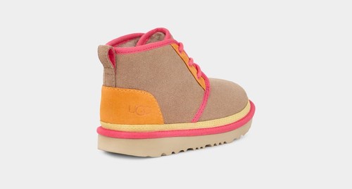 NEW Ugg Neumel II Shearling Li Chukka Toddler Boot Beachwood/Papaya Or US 6C/T - Picture 4 of 6