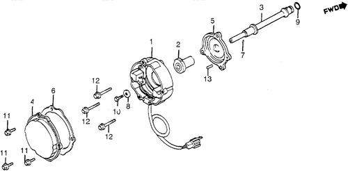 '84-'87 Honda Gold Wing: perno, brida (6x32) (96000-06032-00) {m2214} - Imagen 3 de 4