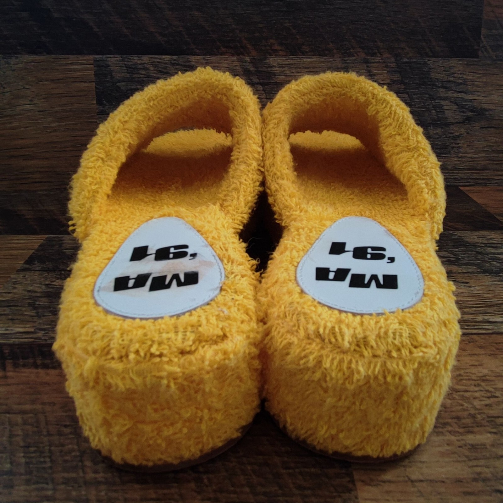 PANTOFOLA D’ORO Sandali donna Ma'91 comodi gialli sherpa ciabatte plateau taglia 38 EU 7 5 US