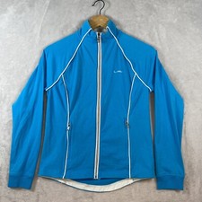 Ralph Lauren Active Jacket Womens Small Blue Full Zip Pockets Designer Preppy
