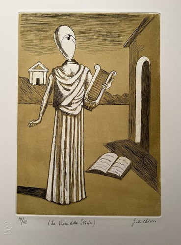 La Musa Della Storia 1970 handsignierter Stich von Giorgio De Chirico - Bild 1 von 5