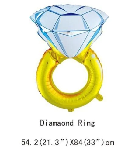 Aluminio I DO Compromiso Boda Ciervo Helio Lámina Diamante Anillo Lámina Globo Foto 2 de 3