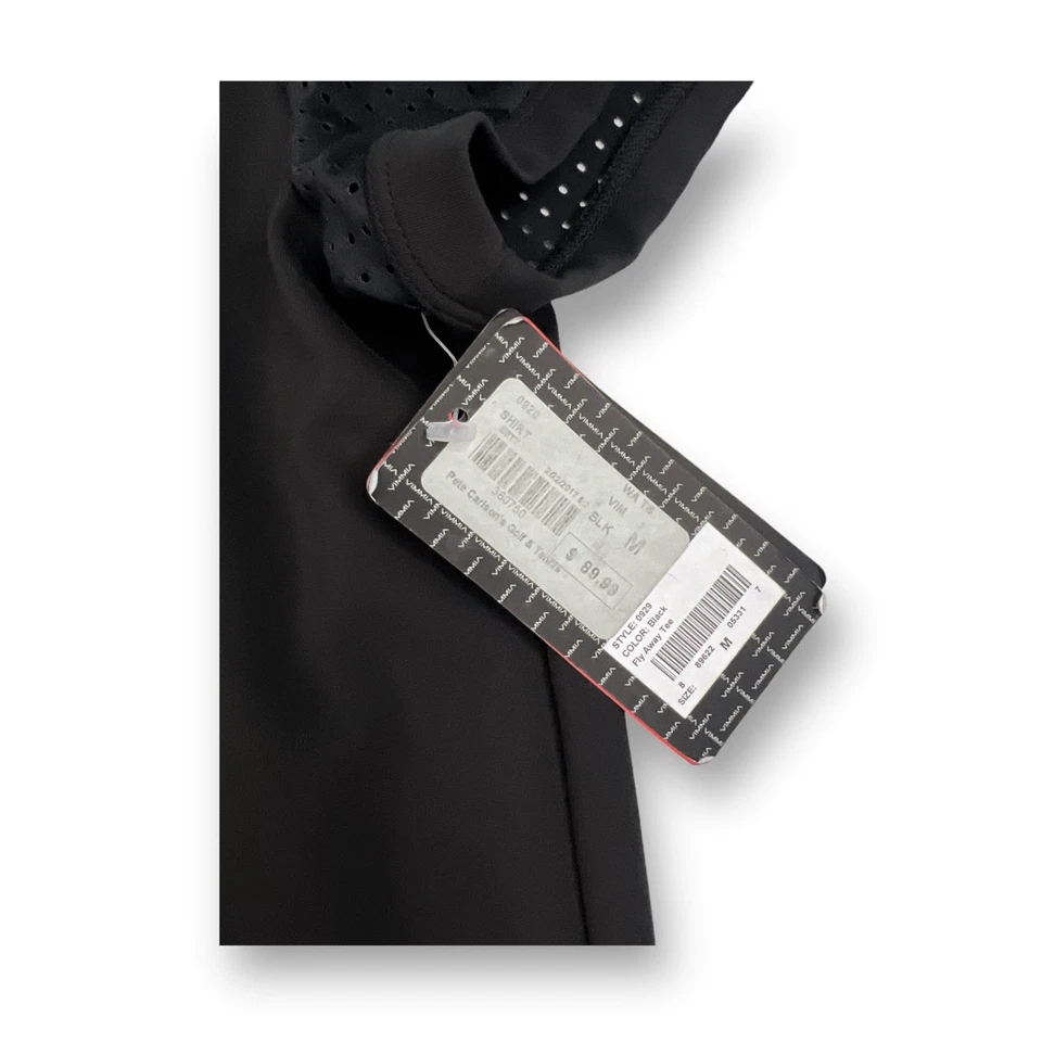 Camiseta negra de golf y tenis Vimmia The Fundamental talla mediana Foto 2 de 4