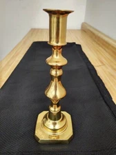 Vtg. Valleau brass candlestick; single.