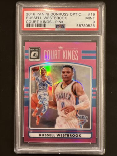 2016-17 Donruss Optic Russell Westbrook #19 Court Kings Pink /25 PSA 9 POP 1 - Picture 1 of 2