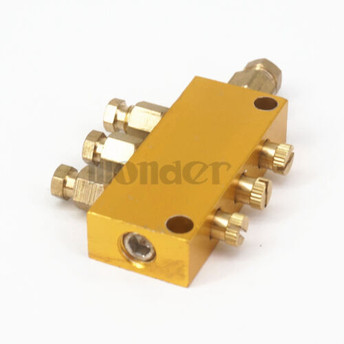 2-10 vías de entrada 6 mm salida 4 mm Al + latón ajuste lubricante distribuidor bloque colector - Imagen 34 de 40