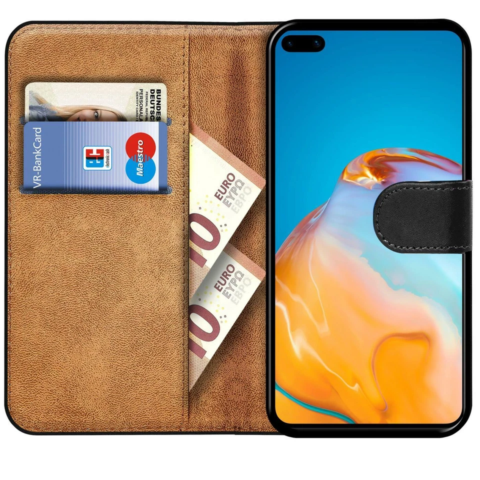 Handy Hülle für Huawei Modelle Case Schutz Tasche Cover Basic Wallet Flip Etui - Bild 3 von 4