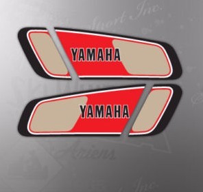Kit Décalcomanies Réservoir Yamaha XT500 – HRD – Reproduction – Neuf