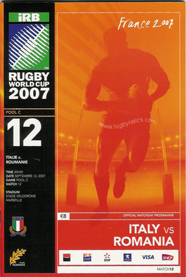 Ticket Rugby - Italie Vs Roumanie - Coupe Du Monde France 2007
