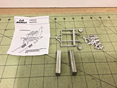 Custom Metal 1/87 or H.O. scale grain drill kit By C&D