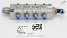 16586 FESTO AIRLINE PNEUMATIC DISTRIBUTION MANIFOLD BLOCK FR-8-1/8