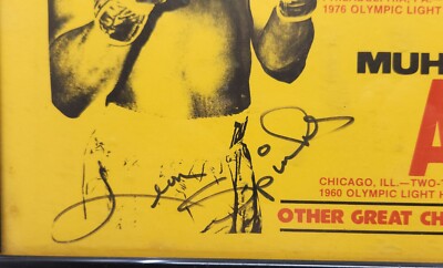 Muhammad Ali Leon Spinks II Broadside Poster 1978 Signed