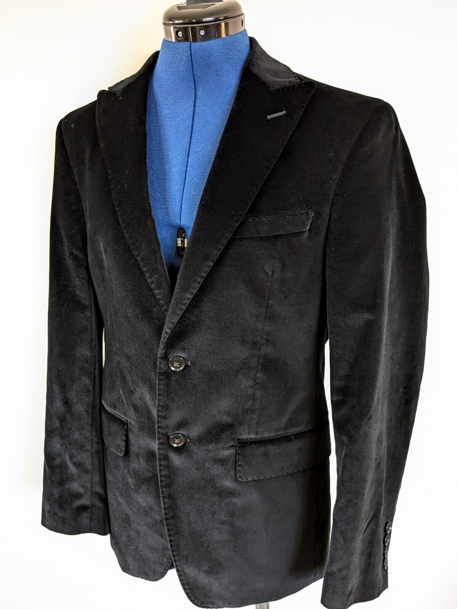 Men's Calvin Klein Slim Fit Black Velvet Blazer sz 36 Slim UK