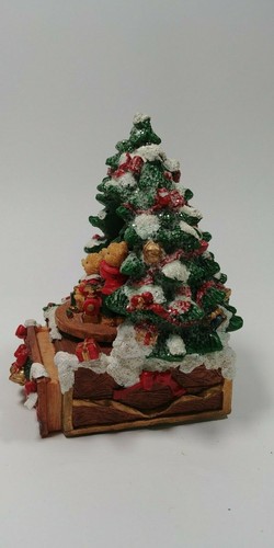 Three Hands Corp Teddy Bear Christmas Music Box No 98649 San Francisco Music Box - Picture 2 of 9