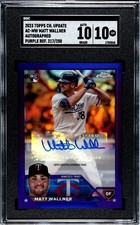 2023 Topps Chrome Update Matt Wallner RC SGC 10 w/10 Auto Purple Refractor /250