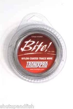 Tronixpro Fishing Nylon Coated Trace Wire 10m + Includes Crimps 100lb or 50lb
